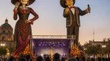 Zapotlanejo inaugura su festival de Día de Muertos con figuras de 22 metros