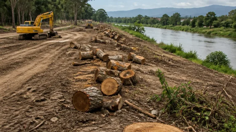 Inspección documenta derribo de 201 árboles por obras en el Río Santiago